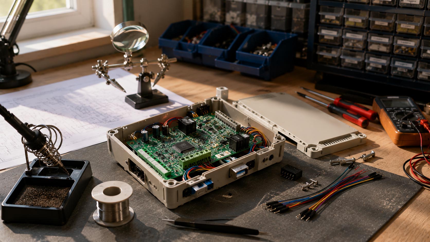 Elektrische und elektronische Montage
