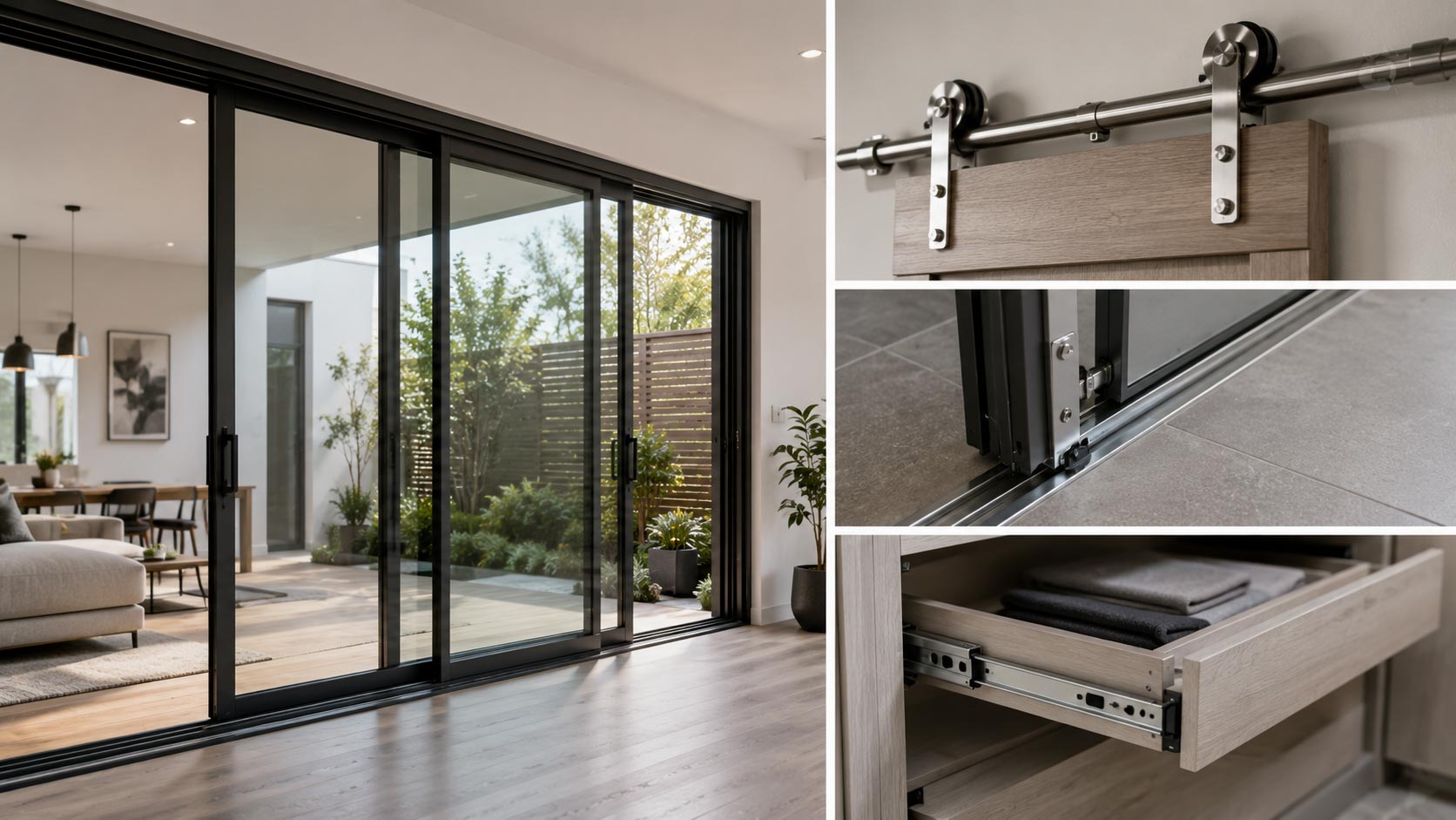 Portes Coulissantes, Rails et Glissières
